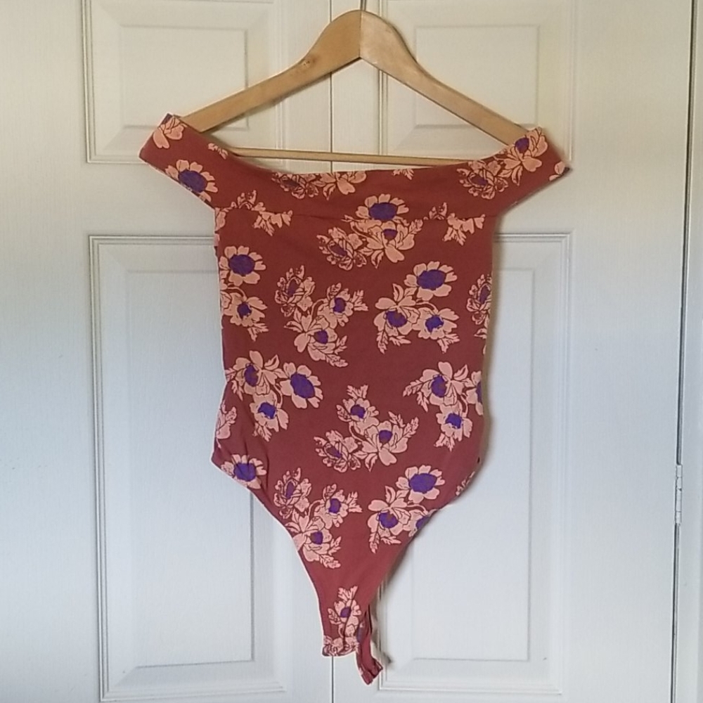 Free People Off the Shoulder Shirt Bodysuit XS